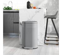 HOMCOM Grey Metal Soft Close Kitchen Pedal Bin - Size: 60.8 cm x 31.2 cm x 36.5 cmcm - Wilko