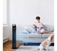 HOMCOM Oscillating Tower Fan: Remote, Timer, 3 Speeds, Quiet Cooling for Home & Office, Black Aosom UK