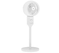 HOMCOM 32" Pedestal Fan, 70° Oscillating 90° Vertical Tilt Air Circulator with 3 Speeds, Standing Fan for Home Office, Bedroom, White