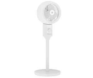 HOMCOM 32" Pedestal Fan, 70° Oscillating 90° Vertical Tilt Air Circulator with 3 Speeds, Standing Fan for Home Office, Bedroom, White