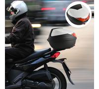 HOMCOM 32L Motorcycle Tail box Helmet Top Case Motorbike Luggage Storage Trunk Carrier in Black HOMCOM Black