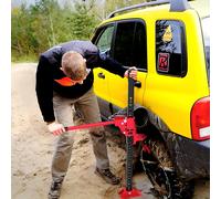 Homcom 33" 3 Tonne High Lift Farm Jack For 4X4 Tractors Trucks, Red Red One Size