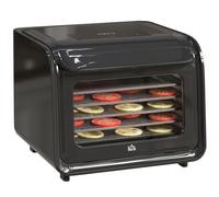 HOMCOM 350W Digital Food Dehydrator with LED Touch Panel and Adjustable Temperature, Food Dryer with 6 Stainless Steel Tray, 48H Timer for Drying Fruit, Meat, Vegetable, Jerky, Pet Treat, Black