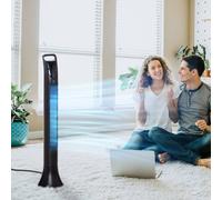 HOMCOM LED 36 Inch Tower Fan 70 Oscillation 3 Speed Remote Controller, Black