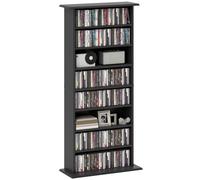 Homcom Cd Storage Unit Dvd Tower Blu-Ray Storage Shelf For Living Room Black