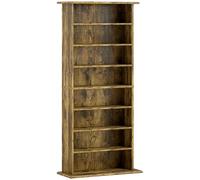 HOMCOM 360 CD Storage Unit - Rustic Brown