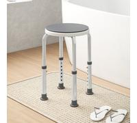 Homcom 360 Degree Swivel Shower Stool With Non-Slip Feet For Disabled, Grey