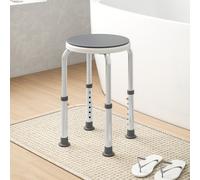 HOMCOM 360 Degree Swivel Shower Stool with Non-Slip Feet for Disabled, Grey