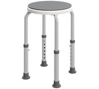 Homcom 360 Degree Swivel Shower Stool With Non-Slip Feet For Disabled, Grey