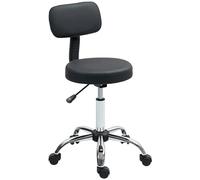 HOMCOM 360° Swivel Seat Salon Stool - Black