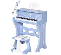HOMCOM 37 Keys Kids Piano Mini Electronic Keyboard Light Kids Musical Instrument
