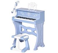 Jouet Kids 37 Key Keyboard Piano with Microphone & Stool - Blue, Blue