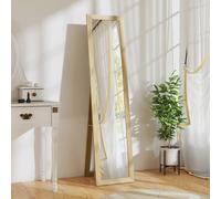 HOMCOM 37 x 157 cm Full Length Mirror with Frame for Bedroom, Natural HOMCOM Natural 37 x 157 cm