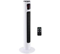 HOMCOM 38'' Freestanding Tower Fan, 3 Speed 3 Mode, 12h Timer, 70 Degree Oscillation, LED Panel, 5M Remote Controller, White