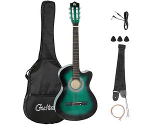 HOMCOM 38 Inch Full Size Acoustic Electric Guitar Classical Dark Green