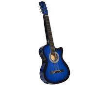 HOMCOM Beginner Acoustic Electric Cutaway Guitar Kids Guitar & Junior Guitar in Blue HOMCOM Blue