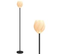 HOMCOM 3D Printed Standing Lamp with Rose Shade - 3 Colour Temperature - White | TJ Hughes