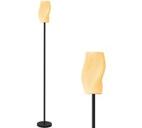 HOMCOM 3D Printed Standing Lamp with Shade - E27 Holder without Bulb - White | TJ Hughes