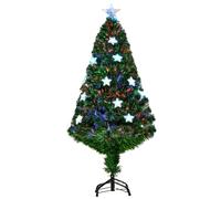 HOMCOM 3FT/4FT Artificial Christmas Xmas Tree Colourful LED Snowflake from 7.99 Green | Size: 5ft HOMCOM Green 5ft