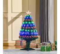 HOMCOM 3ft 90cm Fiber Optic Xmas Tree Artificial Christmas Tree Aosom UK