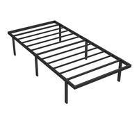 HOMCOM 3ft Single Bed Frame with Underbed Storage, Metal Platform Bed Frame with Steel Slat Support, No Box Spring Needed