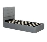 HOMCOM 3ft Single Ottoman Bed with Gas Lift Storage - Grey