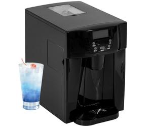 HOMCOM 3L Ice Maker Machine and Water Dispenser Countertop 12kg/24H Black | 2 Size Options, 9 Ice Cubes Ready in 6-10 Mins, Home, Kitchen, Office, Bar