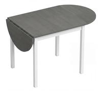 HOMCOM 4-6 Person Wooden Drop-Leaf Table - Grey