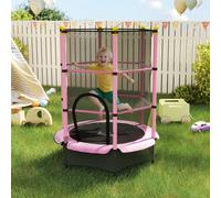 HOMCOM 4.6FT/75 Kids Trampoline with Safety Enclosure, for Ages 3-10 Years in Pink HOMCOM Pink