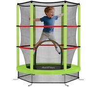 HOMCOM 4.6FT Kids Trampoline with Enclosure Net for Ages 3-6 Green