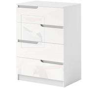 Homcom 4 Drawer Chest Of Drawers For Bedroom, 60 X 40 X 85Cm, White White