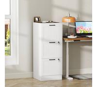 HOMCOM 4 Drawer File Cabinet with Lock & Adjustable Hanging Bars in White | Size: Medium HOMCOM White Medium