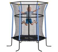 Homcom 4 FT Kids Trampoline Toddler Trampoline Enclosure Net Age 3-10 Blue