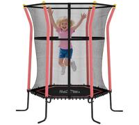 Homcom 4 FT Kids Trampoline with Enclosure Net Indoor Outdoor Ages 3-10 Red