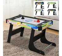 HOMCOM 4-in-1 Games Table w/ Hockey Football Table Tennis & Pool Arcade Gaming - Multi-color - MDF, Steel, ABS - 86.5cmx43.5cmx64cm