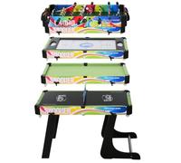 HOMCOM 4 in 1 Multi Game Table Fold Mini Hockey Football Pool Table Tennis | Billiards, Folding, for Play Fun, 86.5 L x 43.5 W x 64 H cm