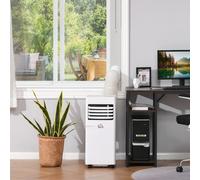HOMCOM 4-In-1 Portable Air Conditioner, White Air Conditioning Unit, with Remote