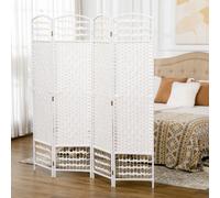 Homcom 4 Panel Folding Room Divider, Freestanding Privacy Screen, White