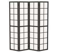 HOMCOM 4 Panel Folding Room Divider Privacy Screen 160 x 170cm, Black