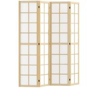 Portland 4 Panel Privacy Screen Protector 160 x 170cm - Brown - Wilko