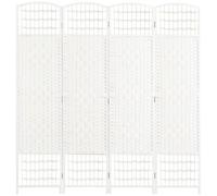 HOMCOM 4 Panel Folding Room Divider Privacy Screen 160 x 170cm White