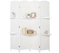 HOMCOM 4 Panel Folding Room Divider Screen 160 x 170cm White