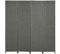 Homcom 4 Panel Folding Room Dividers For Wall, Privacy Screen Panels, Grey