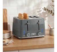 HOMCOM 4 Slice Electric Toaster with 7 Browning Levels, 1860W, Grey