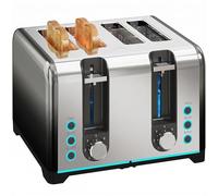 HOMCOM 4 Slice Toaster with 7 Browning Levels, Auto Shut-Off, 1860W, Black