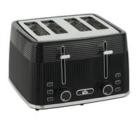 HOMCOM 4 Slice Toaster with 7 Browning Levels, Bread Toaster with Removable Crumb Tray, Black