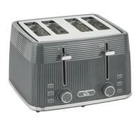HOMCOM 4 Slice Toaster with 7 Browning Levels, Bread Toaster with Removable Crumb Tray, Grey