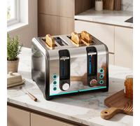 Homcom 4 Slice Toaster With 7 Browning Levels, Reheat, Defrost And Cancel