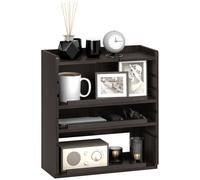 HOMCOM 4-Tier Desktop Organiser with Cable Management for Stationery Dark Brown
