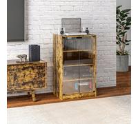 HOMCOM 4-Tier Hi-Fi Stand with Adjustable Shelves, Rustic Brown